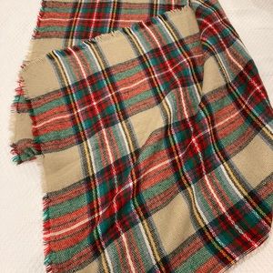 Plaid Blanket Wrap Scarf